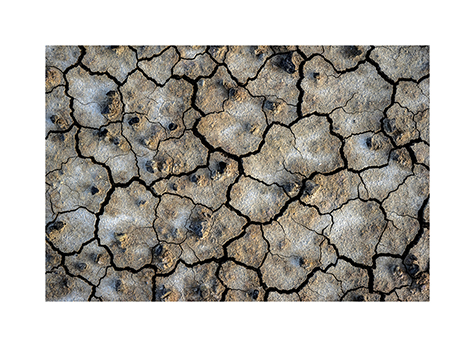 Aufgerissener Boden in den Bardenas Reales