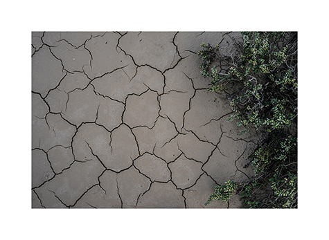 Aufgerissener Boden in den Bardenas Reales