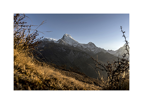 Blick in Richtung Annapurna in Nepal