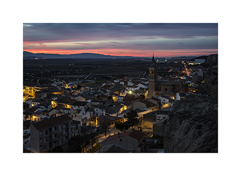 Sonnenuntergang hiner Arguedas in Spanien